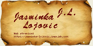 Jasminka Lojović vizit kartica